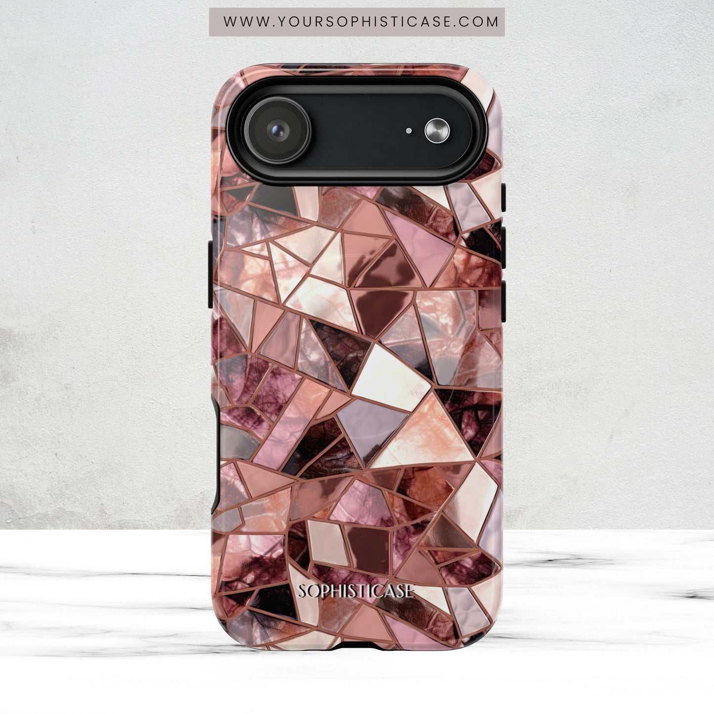 Rose' Runway in Merlot Mosaic - Magsafe Case