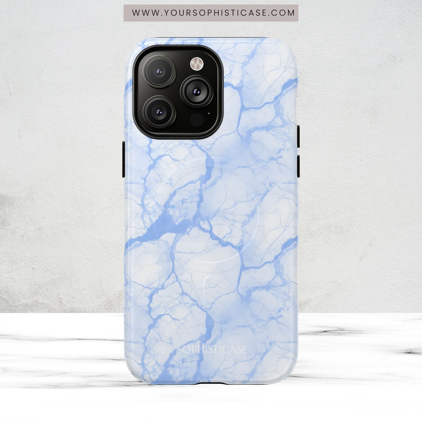 Marble Opulence in Blue - Magsafe Case