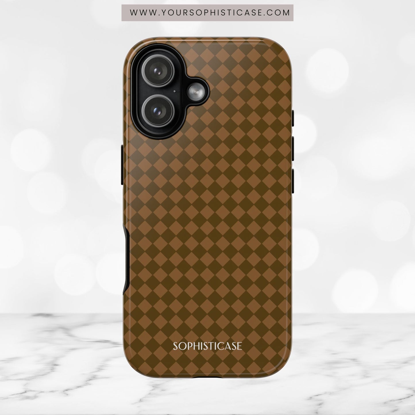 Diamond Diva in Deep Brown - iPhone Case
