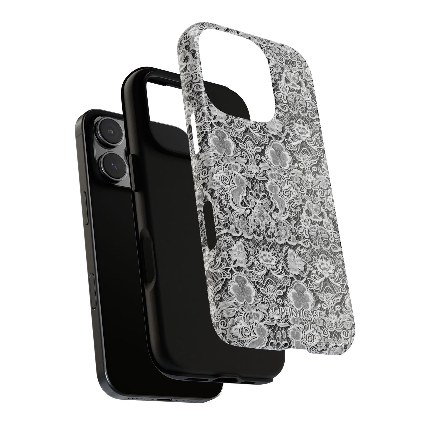 Luxe Lace in Black - iPhone Case
