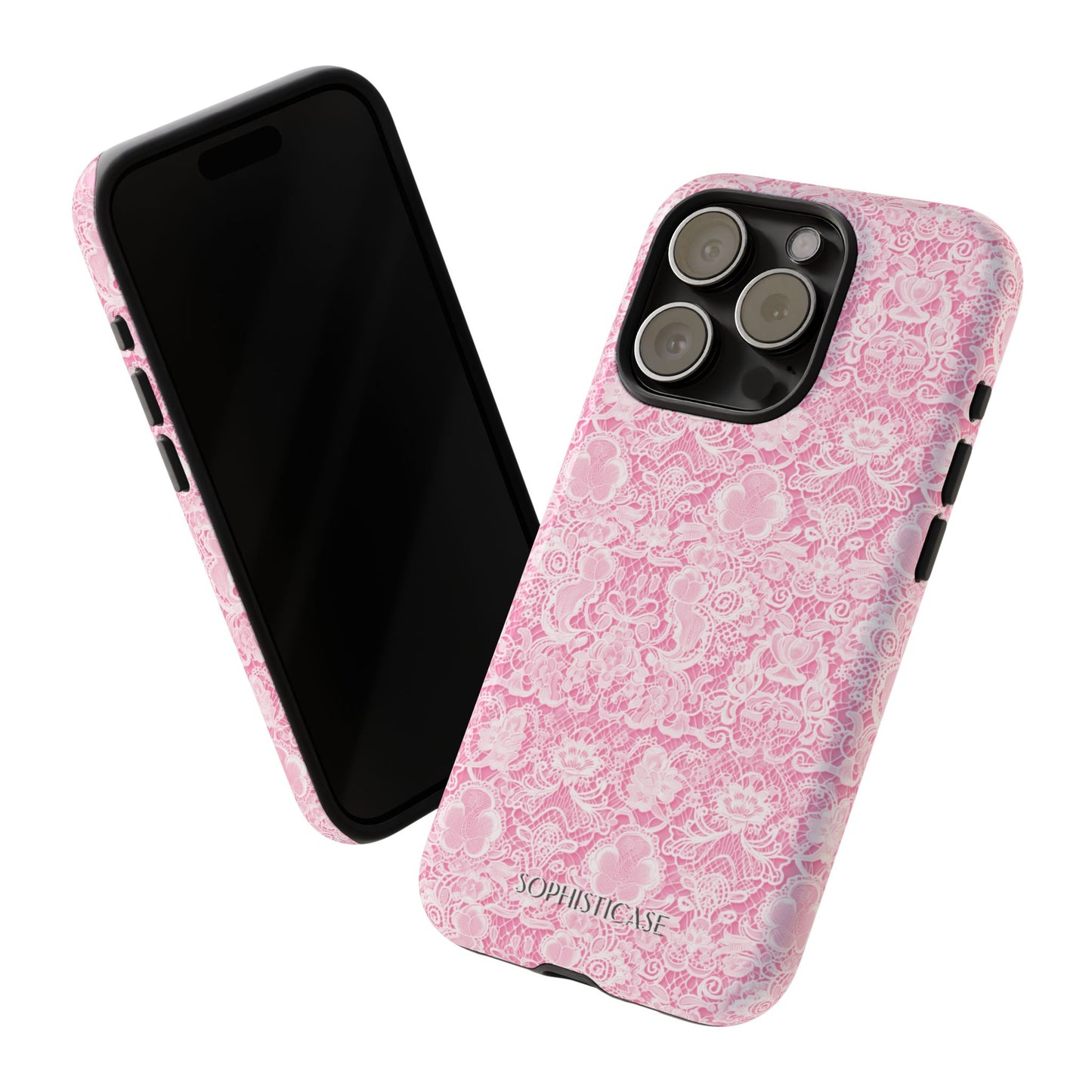 Luxe Lace in Pink - iPhone Case