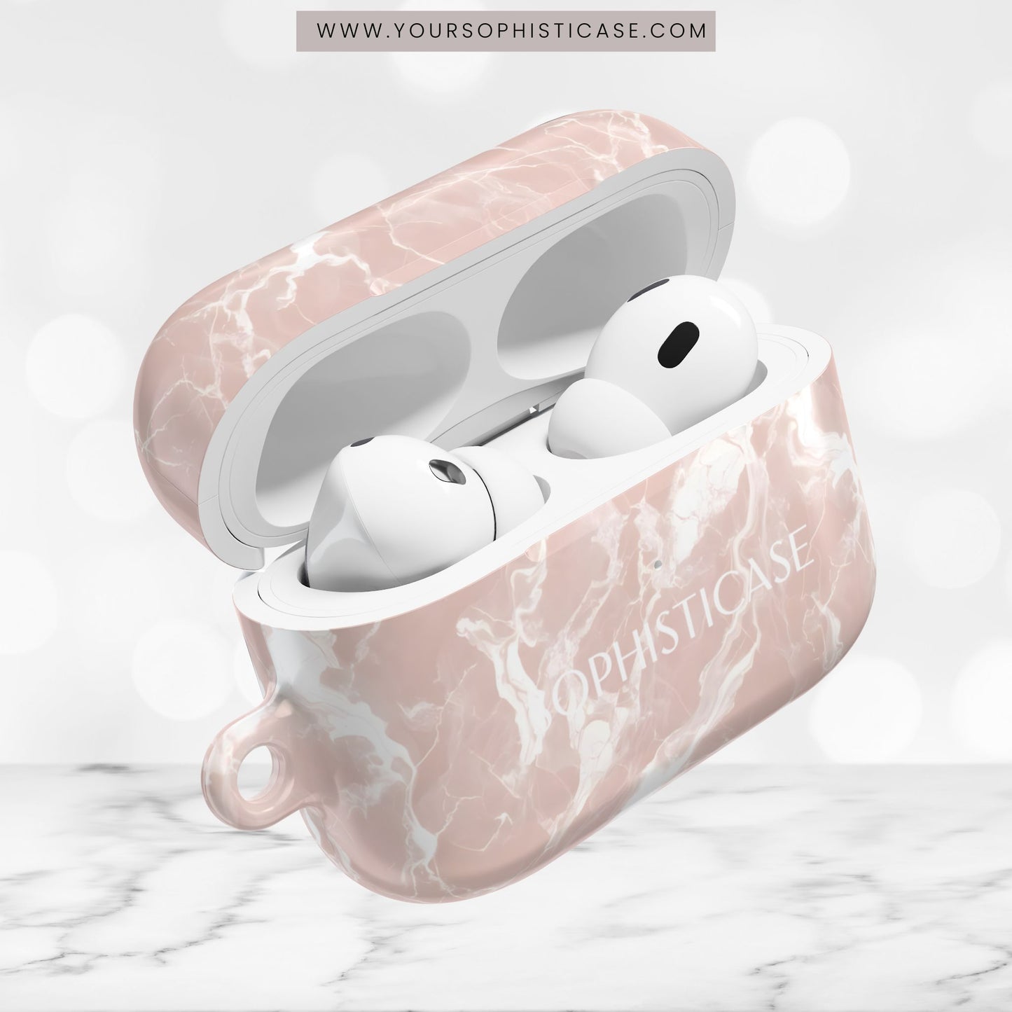 AirPod Cases - Marble Crush in Neutral Beige