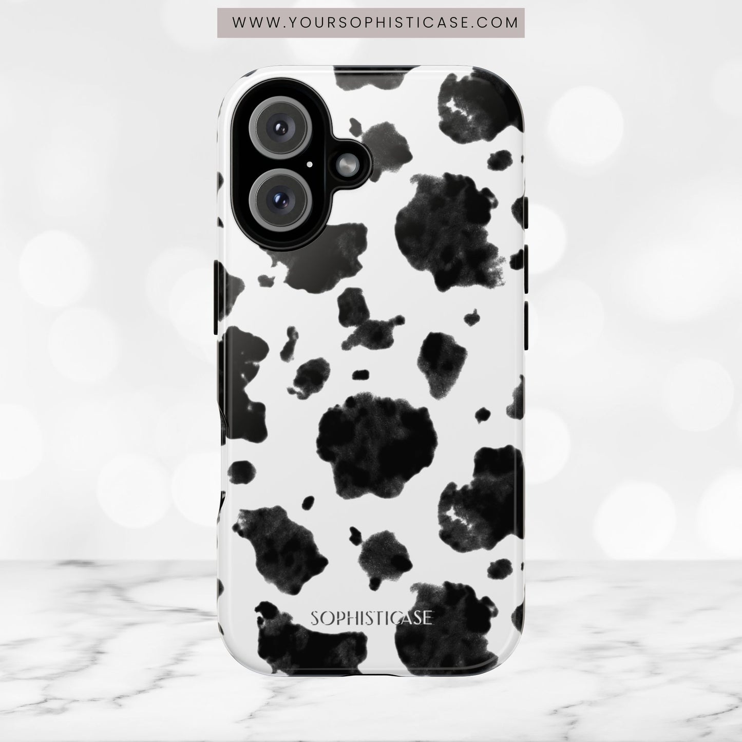 Holy Cow in Black - iPhone Case