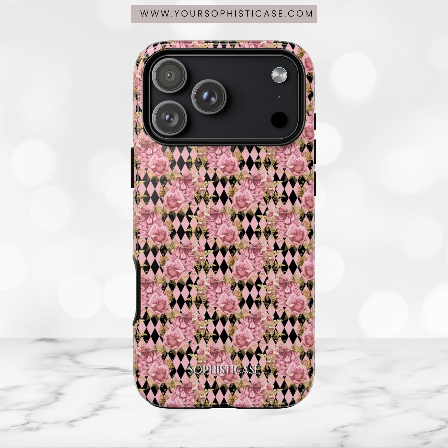 Rose Diamond Romance in Isolde - iPhone Case