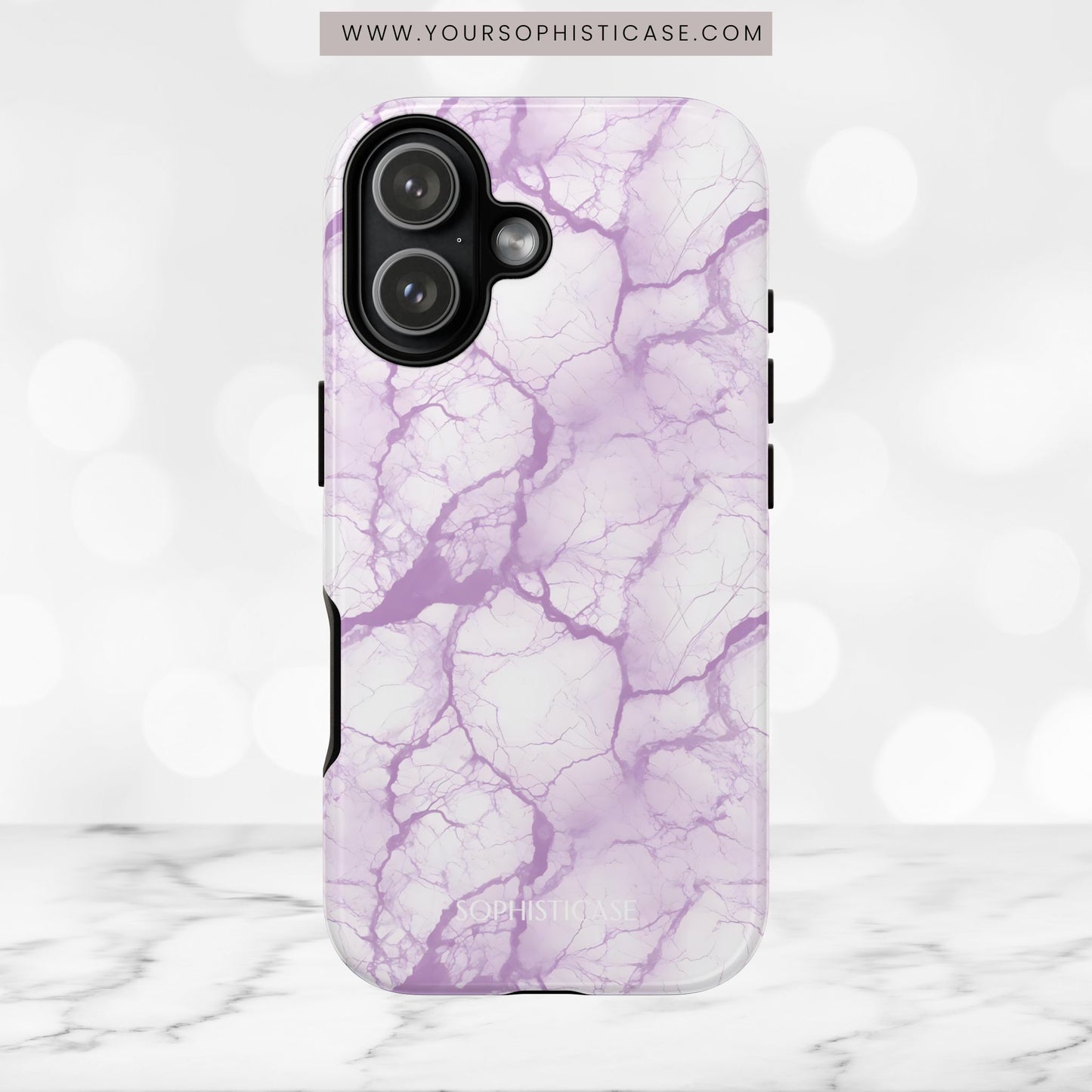 Marble Opulence in Purple - iPhone Case