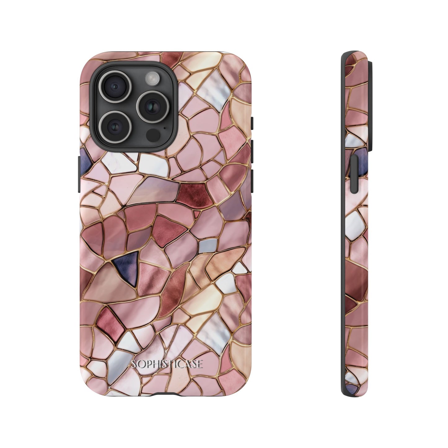 Rose' Runway in Pink Mosaic - Tough Phone Case
