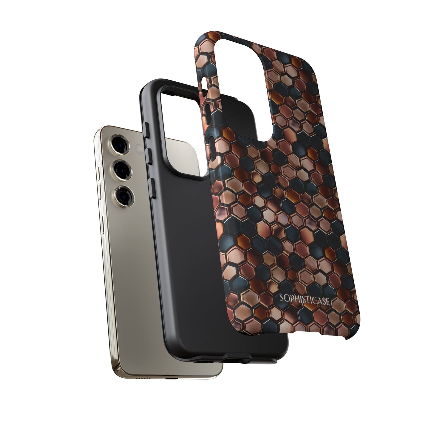 Rose' Runway in Honeycomb Mosaic - Tough Phone Case