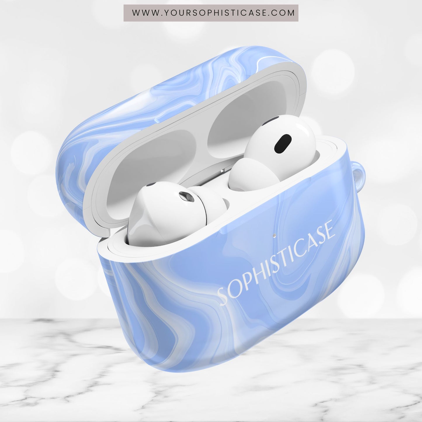 AirPod Cases - Liquid Dreams in Smoke Blue