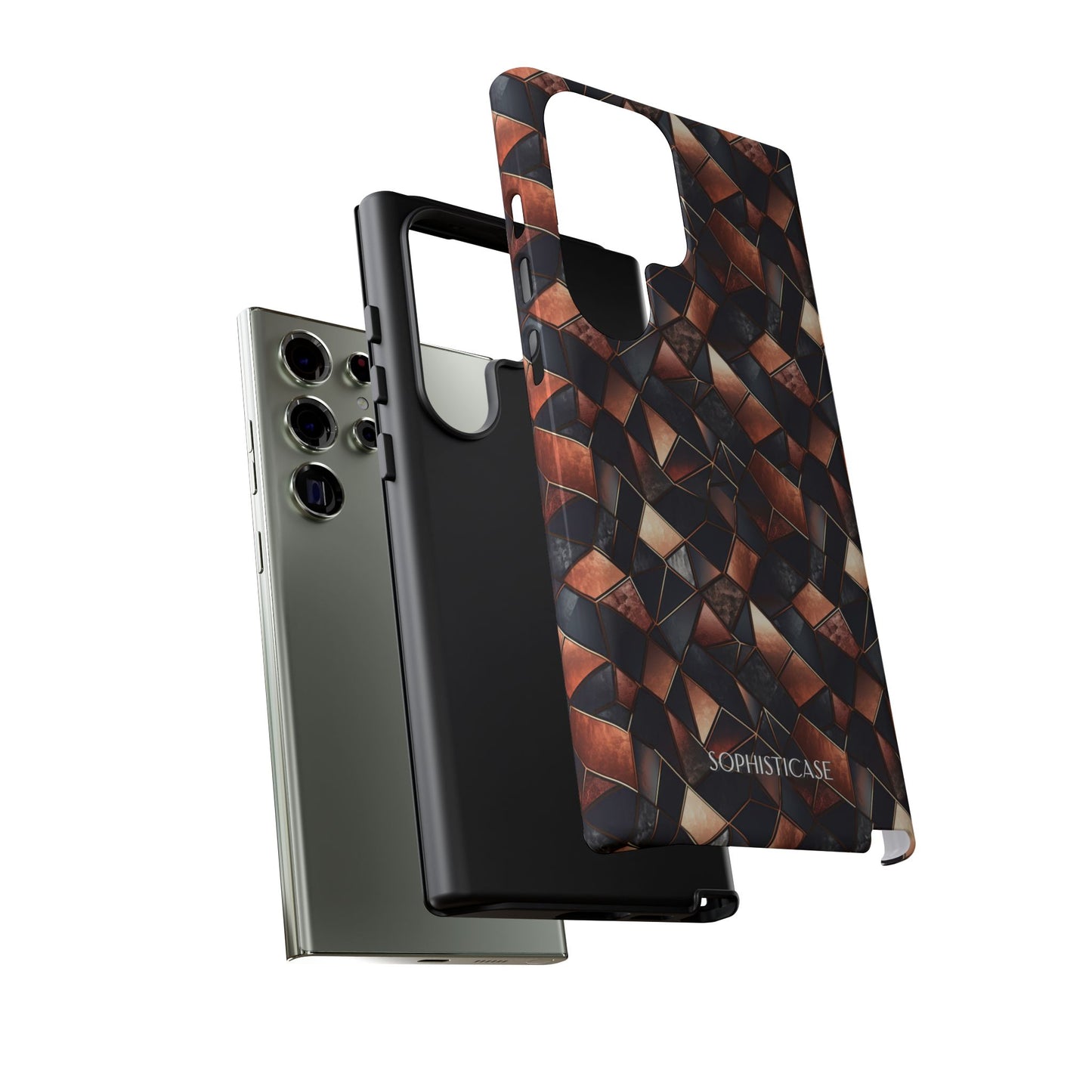 Rose' Runway in Noir Mosaic - Tough Phone Case