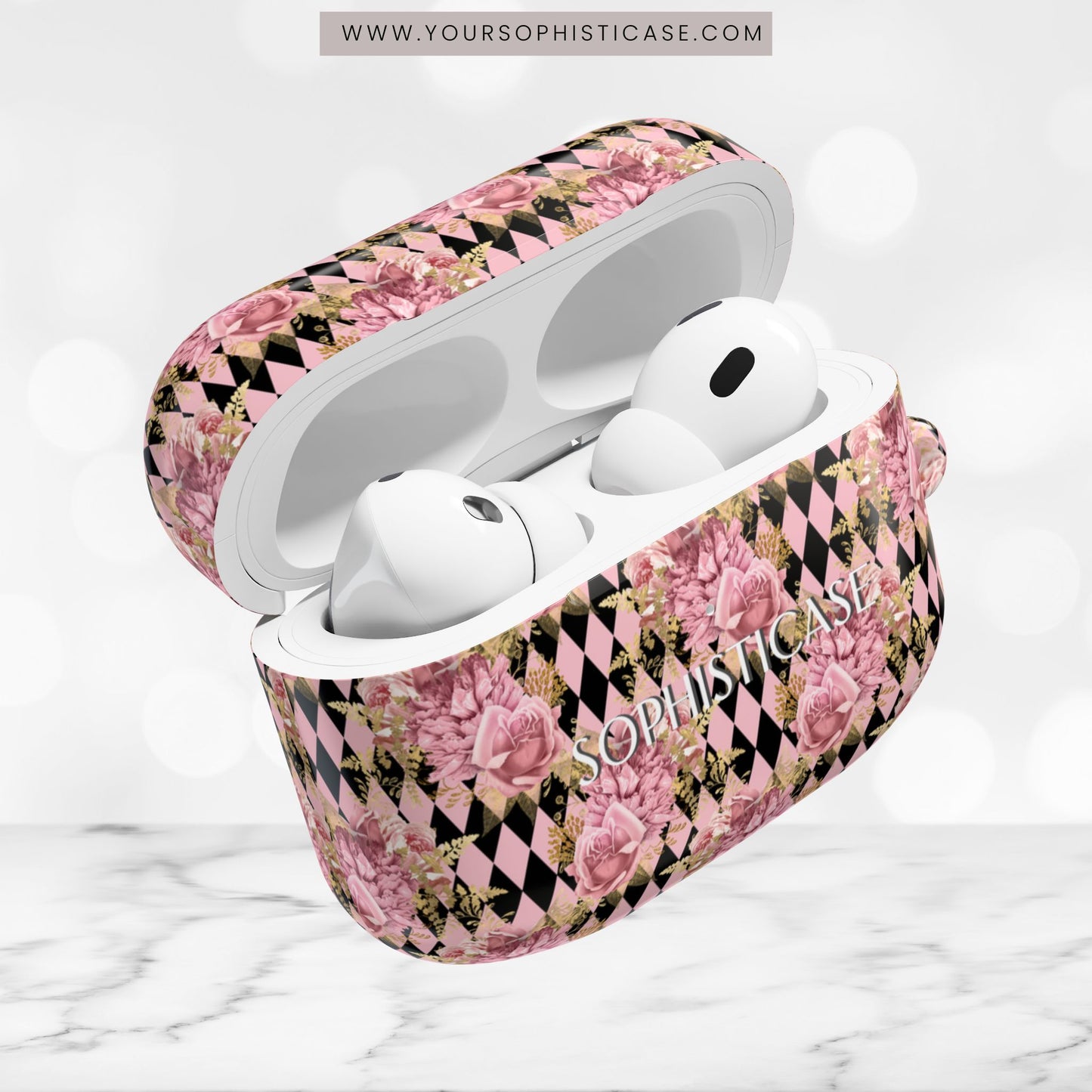 AirPod Cases - Rose Diamond Romance in Valentina