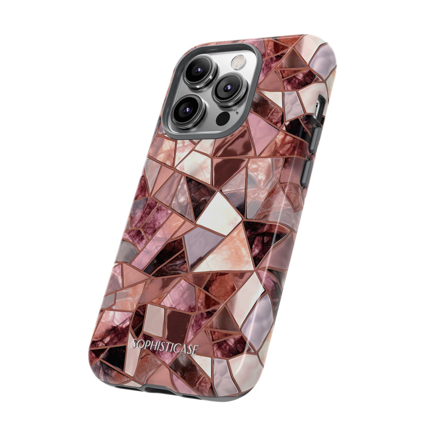 Rose' Runway in Merlot Mosaic - Tough Phone Case