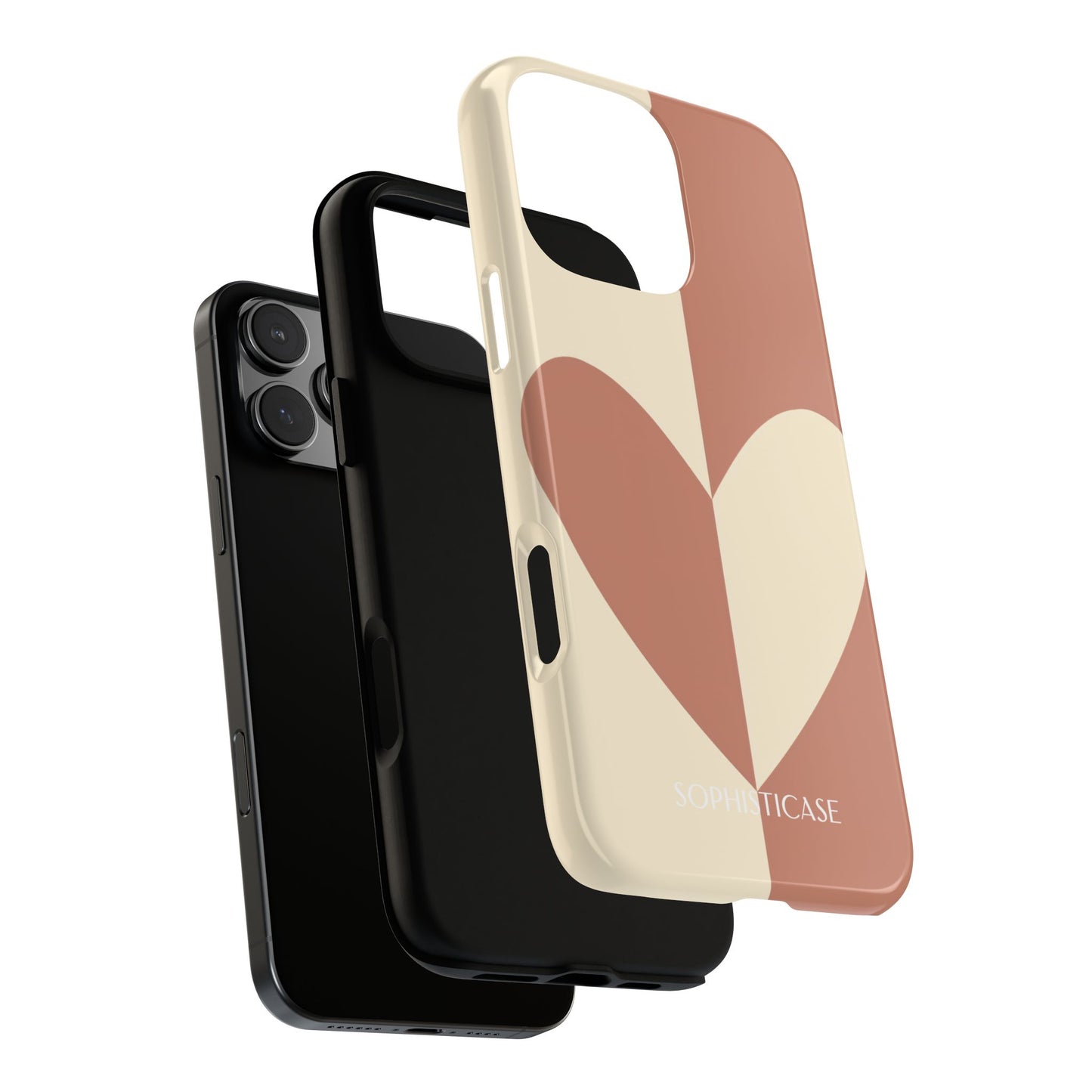 Be Mine in Brown and Cream - iPhone Case