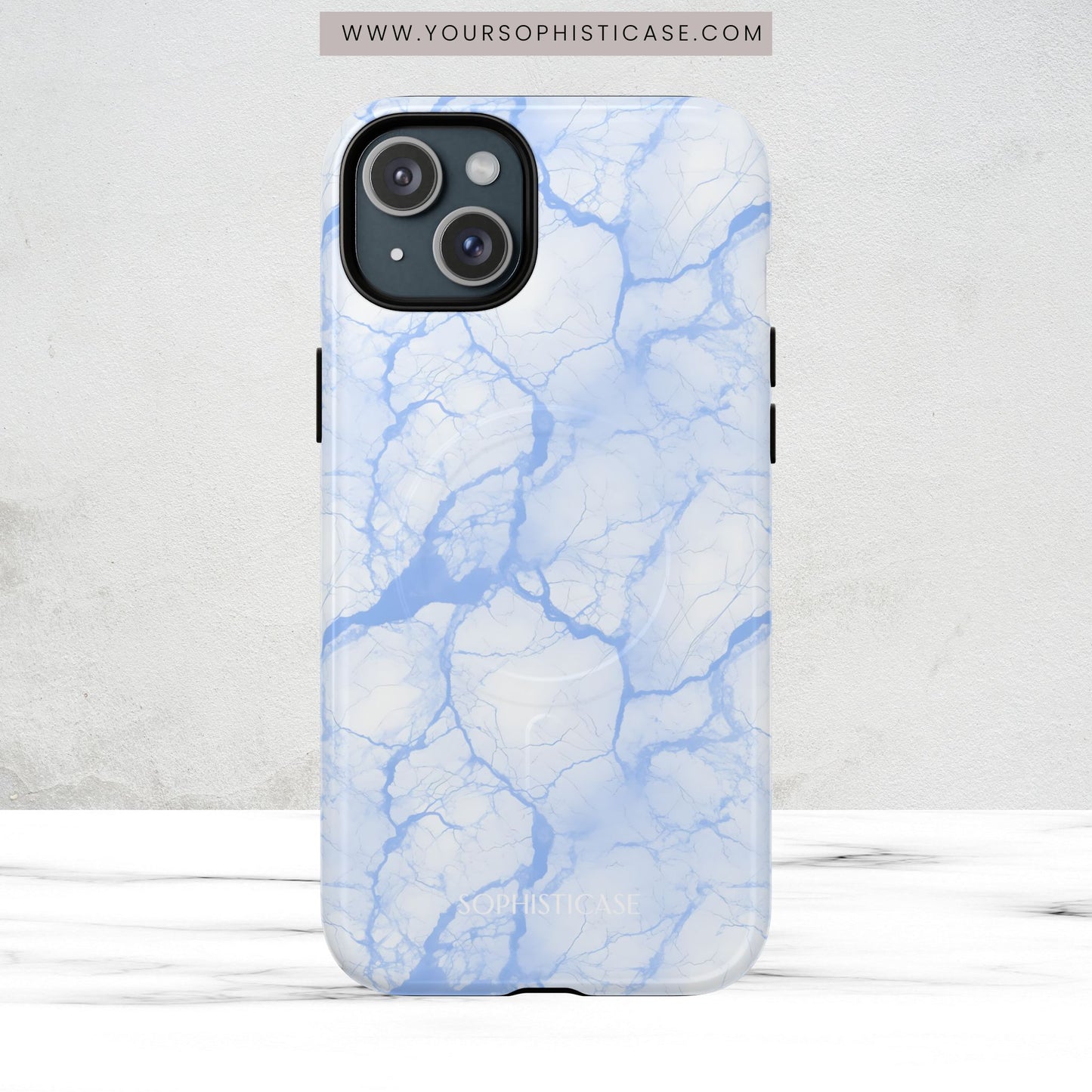 Marble Opulence in Blue - Magsafe Case