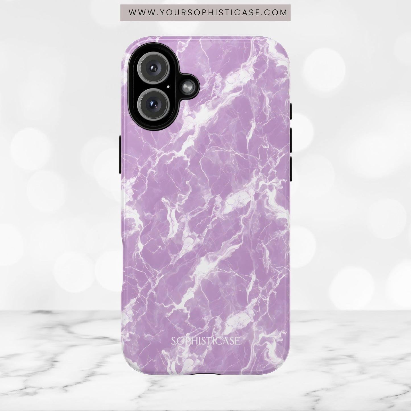 Marble Crush in Purple - iPhone Case