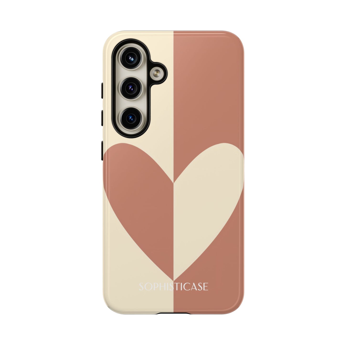 Be Mine in Brown and Cream - Drop Proof Phone Case for Samsung Galaxy - Sophisticase