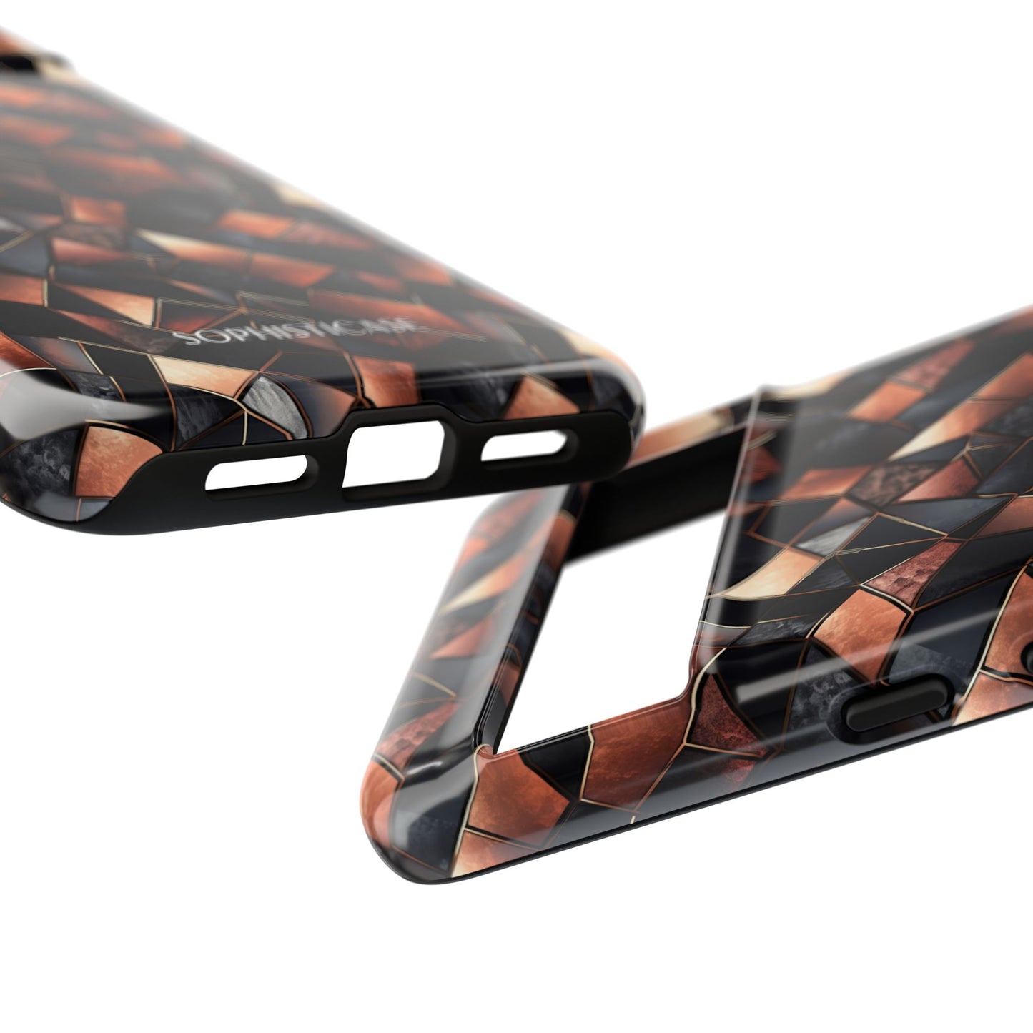 Rose' Runway in Noir Mosaic - Tough Phone Case