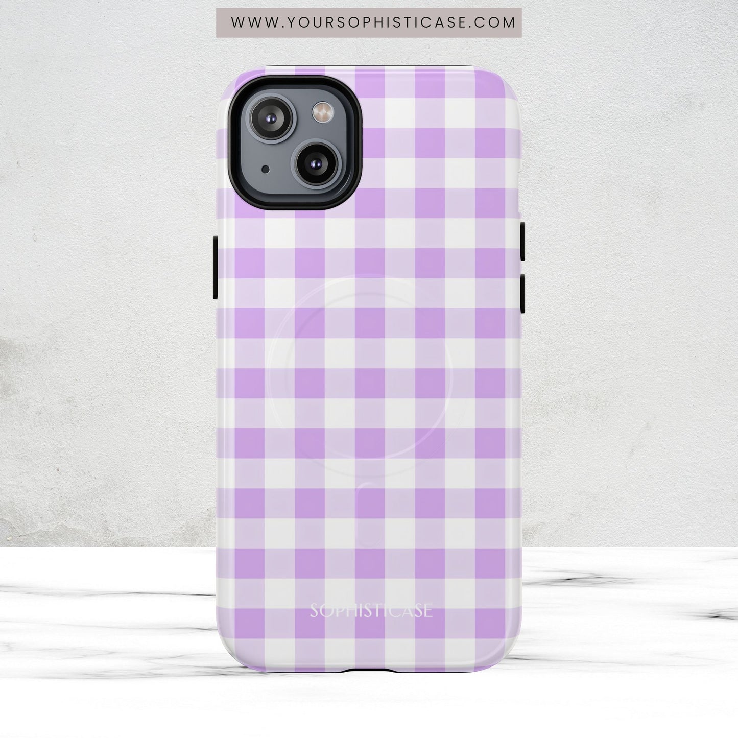 Gingham in Purple - Magsafe Case