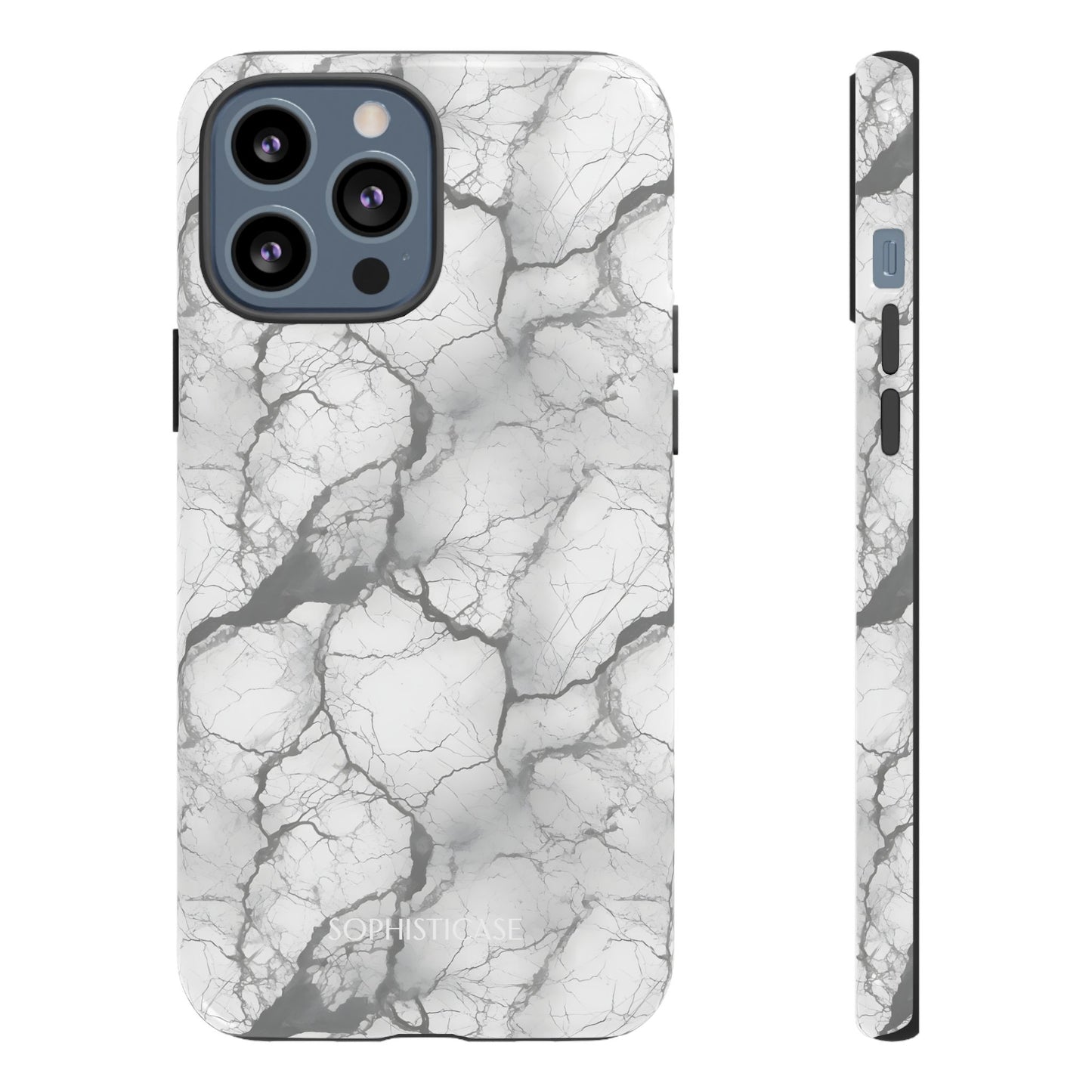 Marble Opulence in Charcoal Grey - iPhone Case