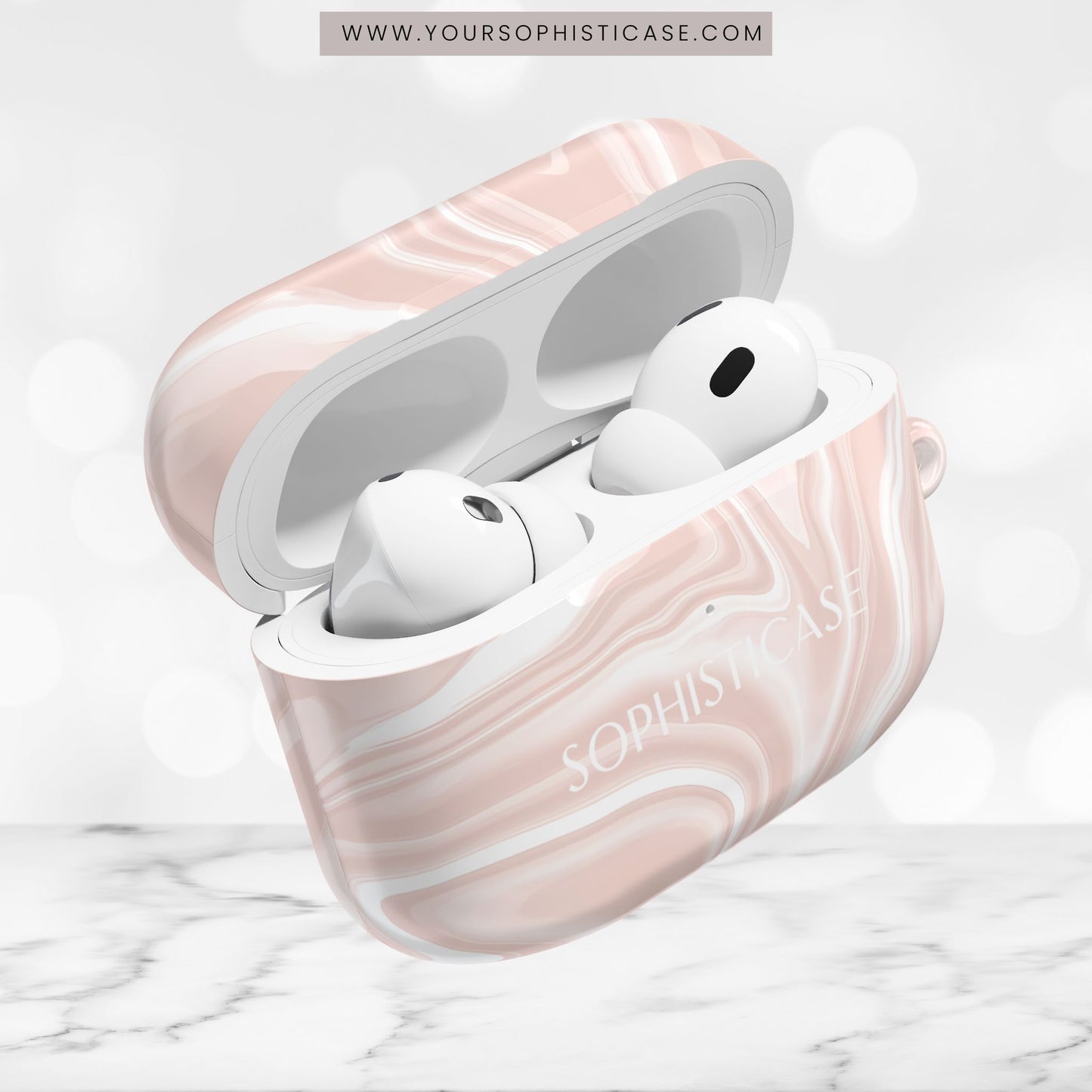 AirPod Cases - Liquid Dreams in Neutral Beige
