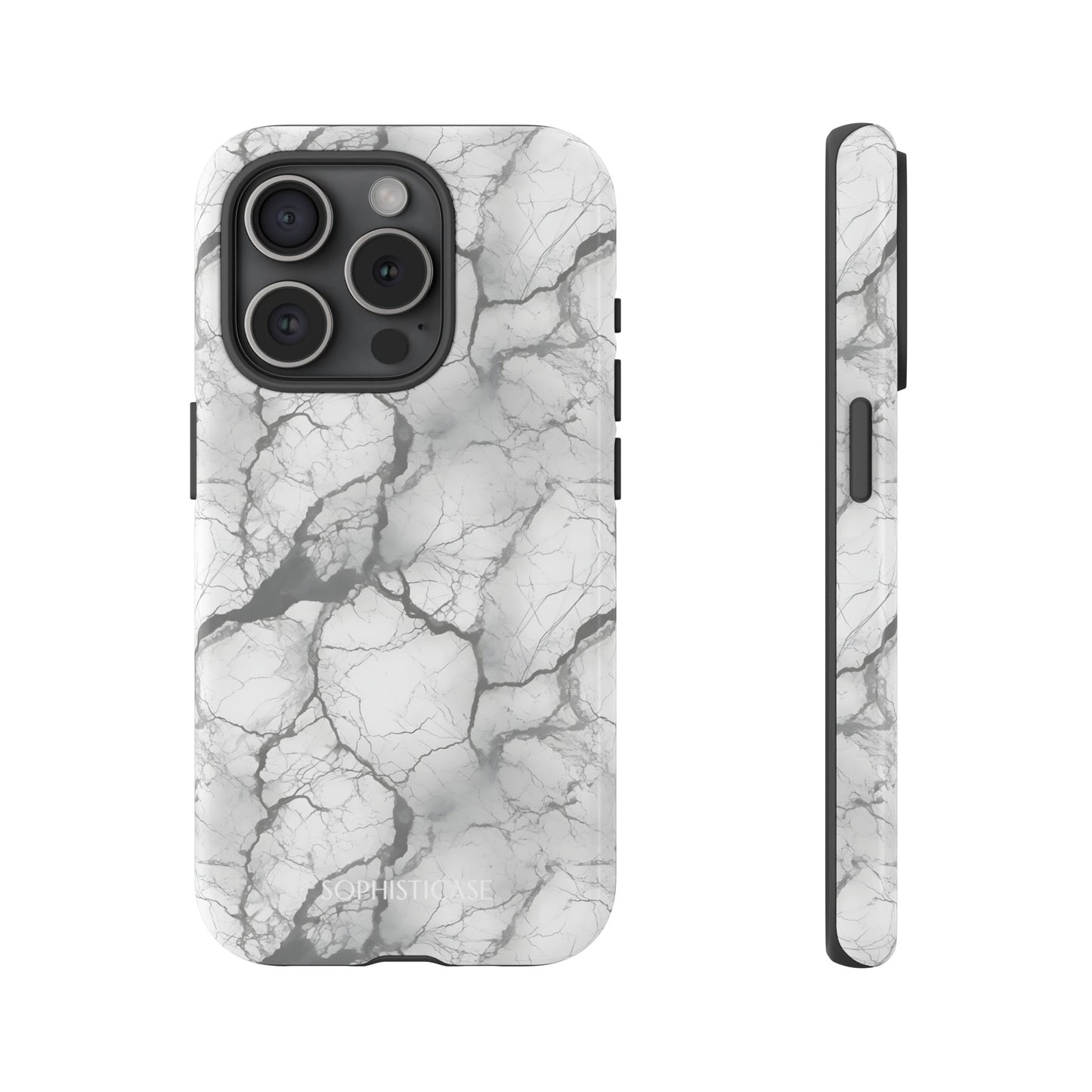 Marble Opulence in Charcoal Grey - iPhone Case