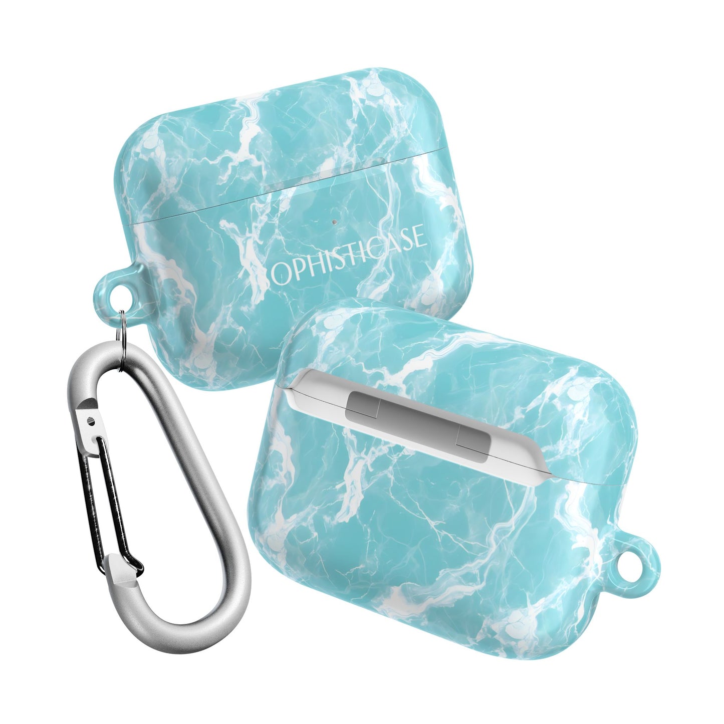 AirPod Cases - Marble Crush in Aqua