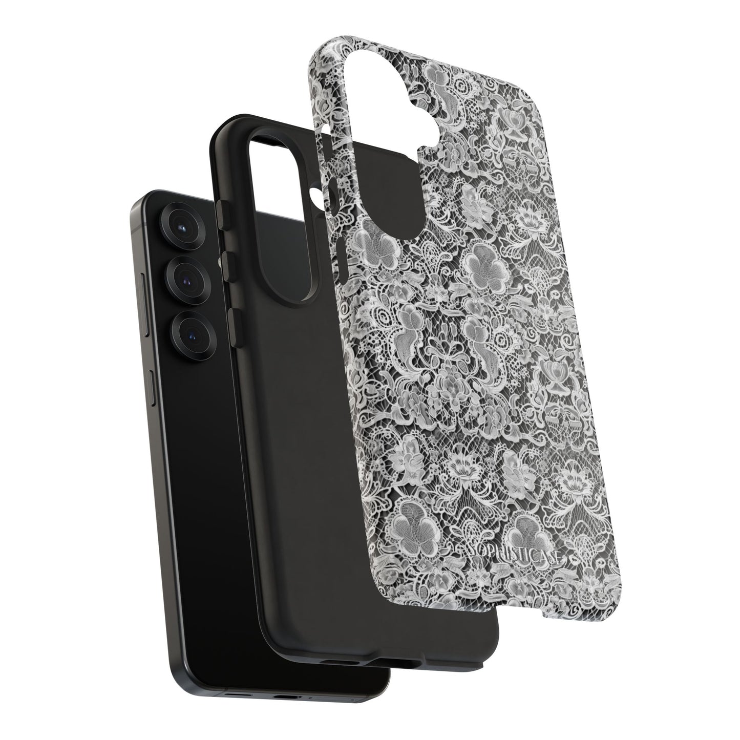 Luxe Lace in Black - Tough Phone Case