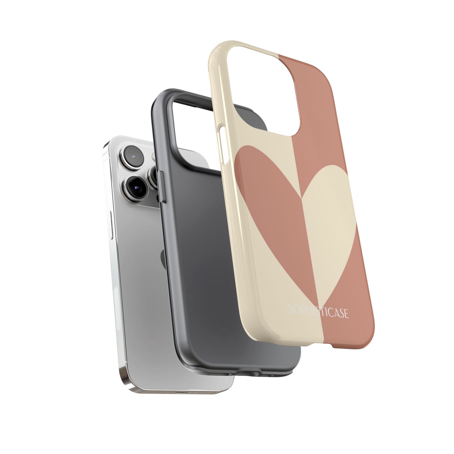 Be Mine in Brown and Cream - iPhone Case