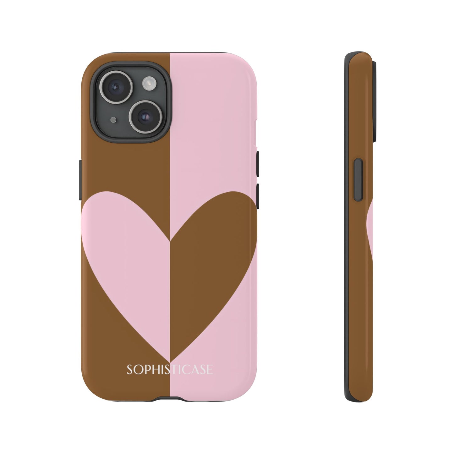 Be Mine in Pink and Brown - iPhone Case