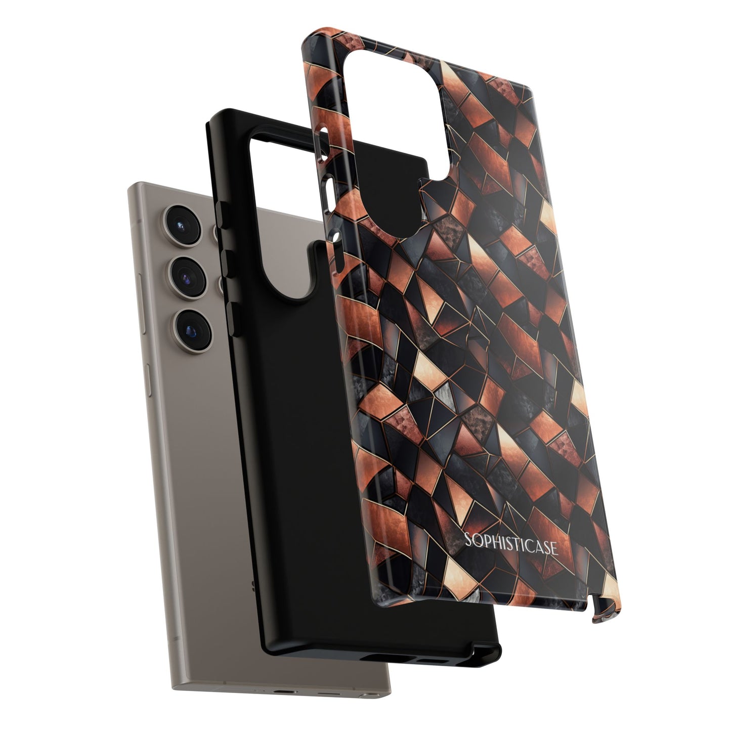 Rose' Runway in Noir Mosaic - Tough Phone Case