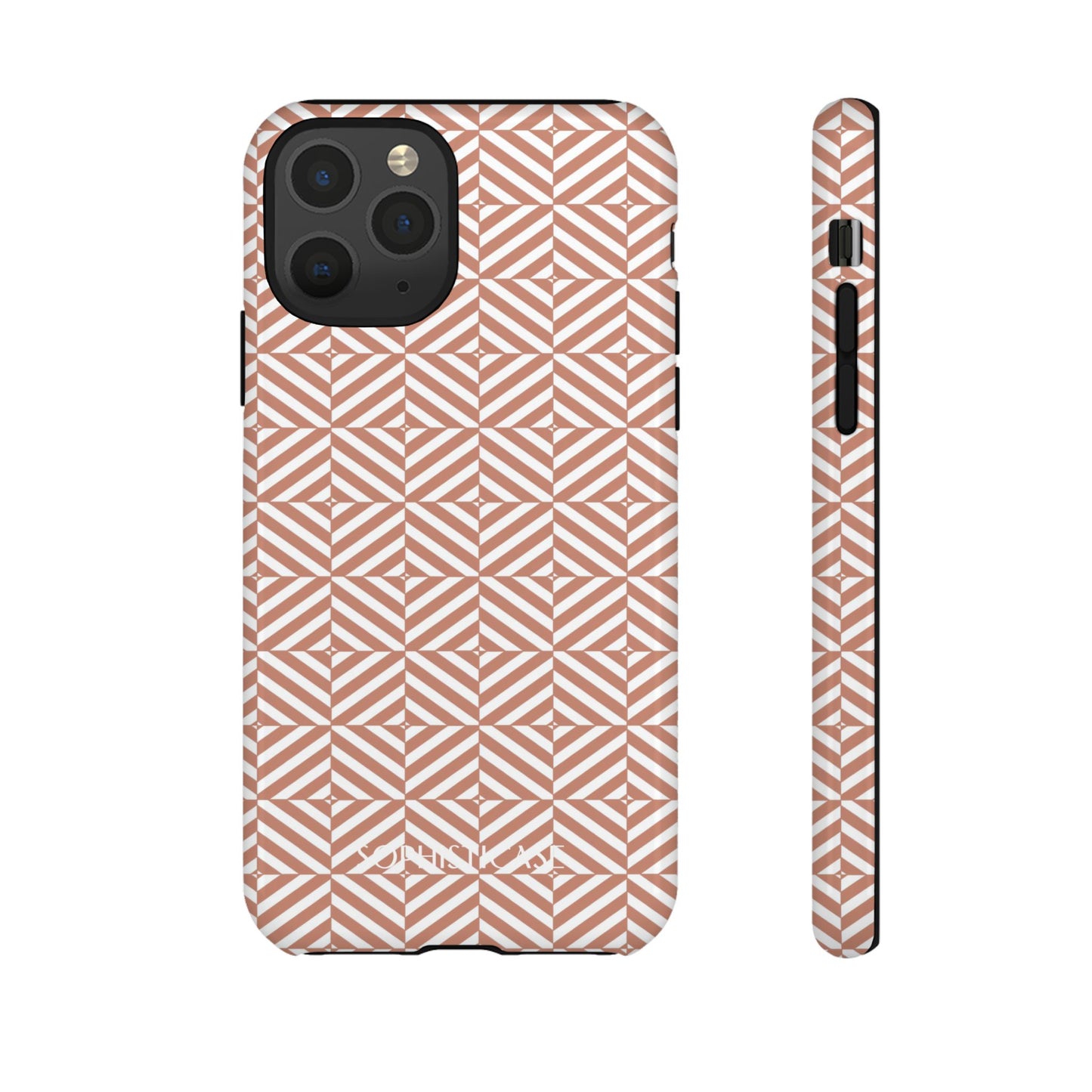 Illusions in Light Brown - Tough Phone Case for iPhone