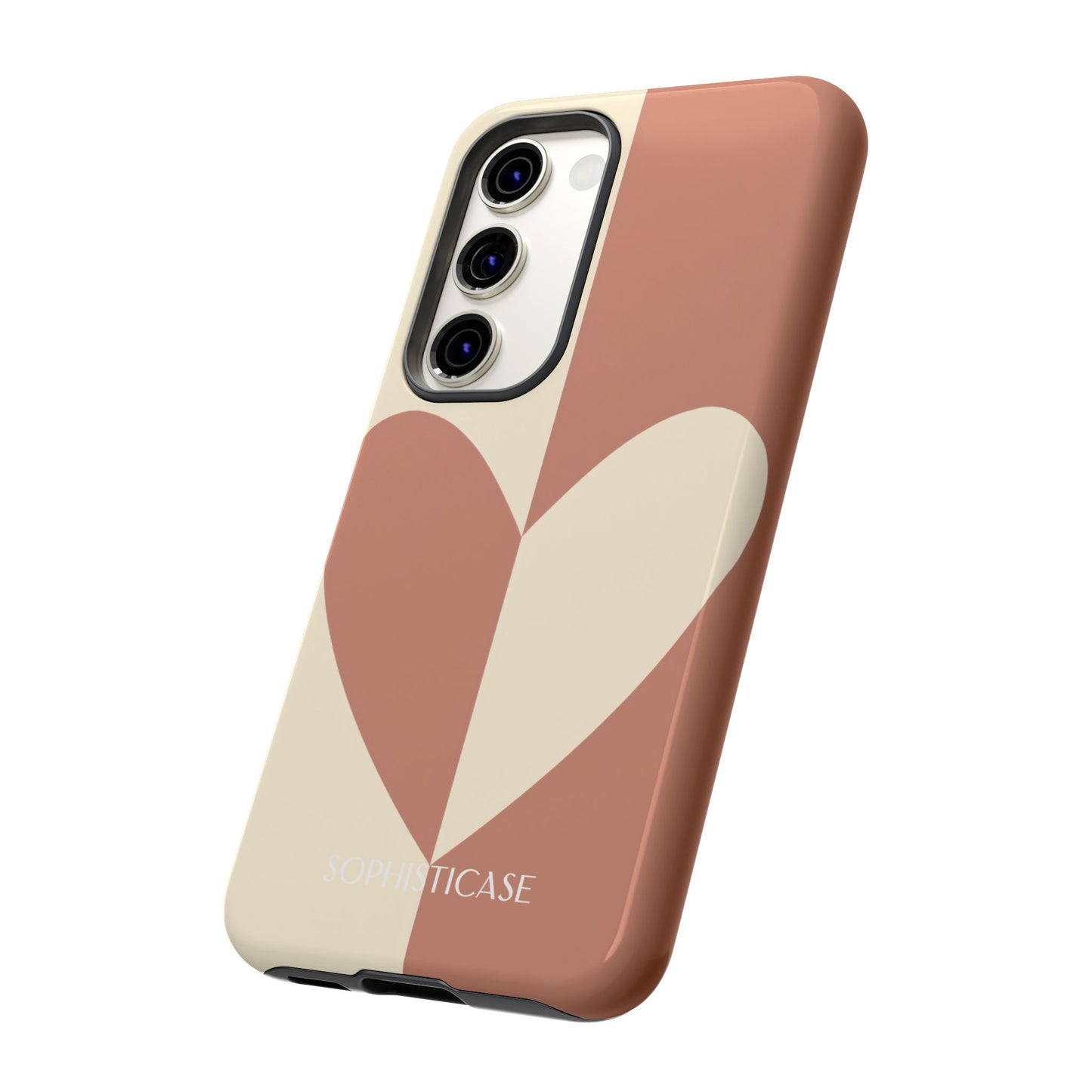 Be Mine in Brown and Cream - Drop Proof Phone Case for Samsung Galaxy - Sophisticase