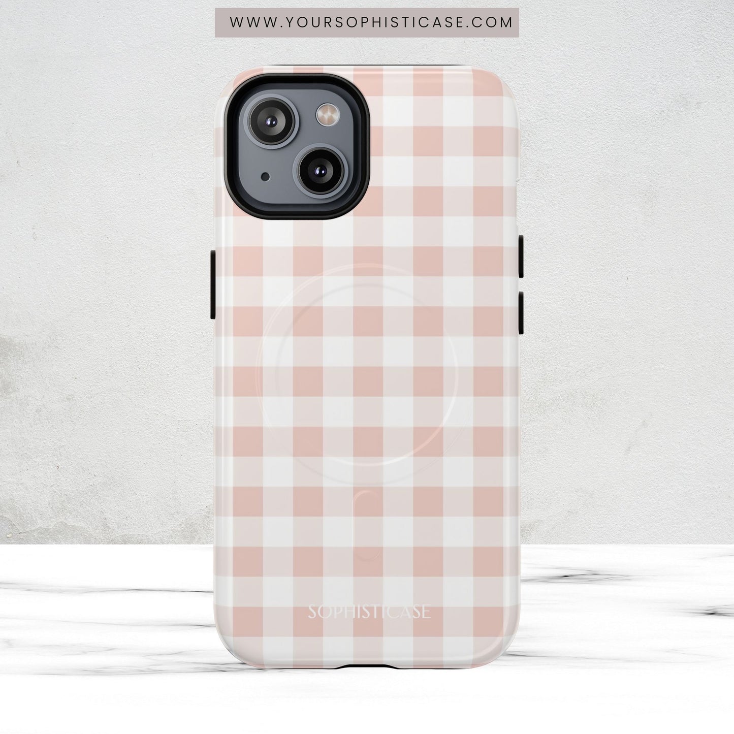 Gingham in Neutral Beige - Magsafe Case