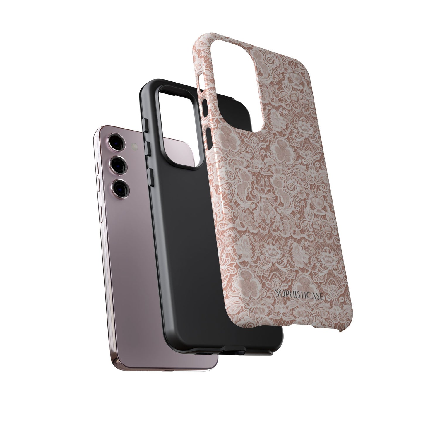Luxe Lace in Brown - Tough Phone Case