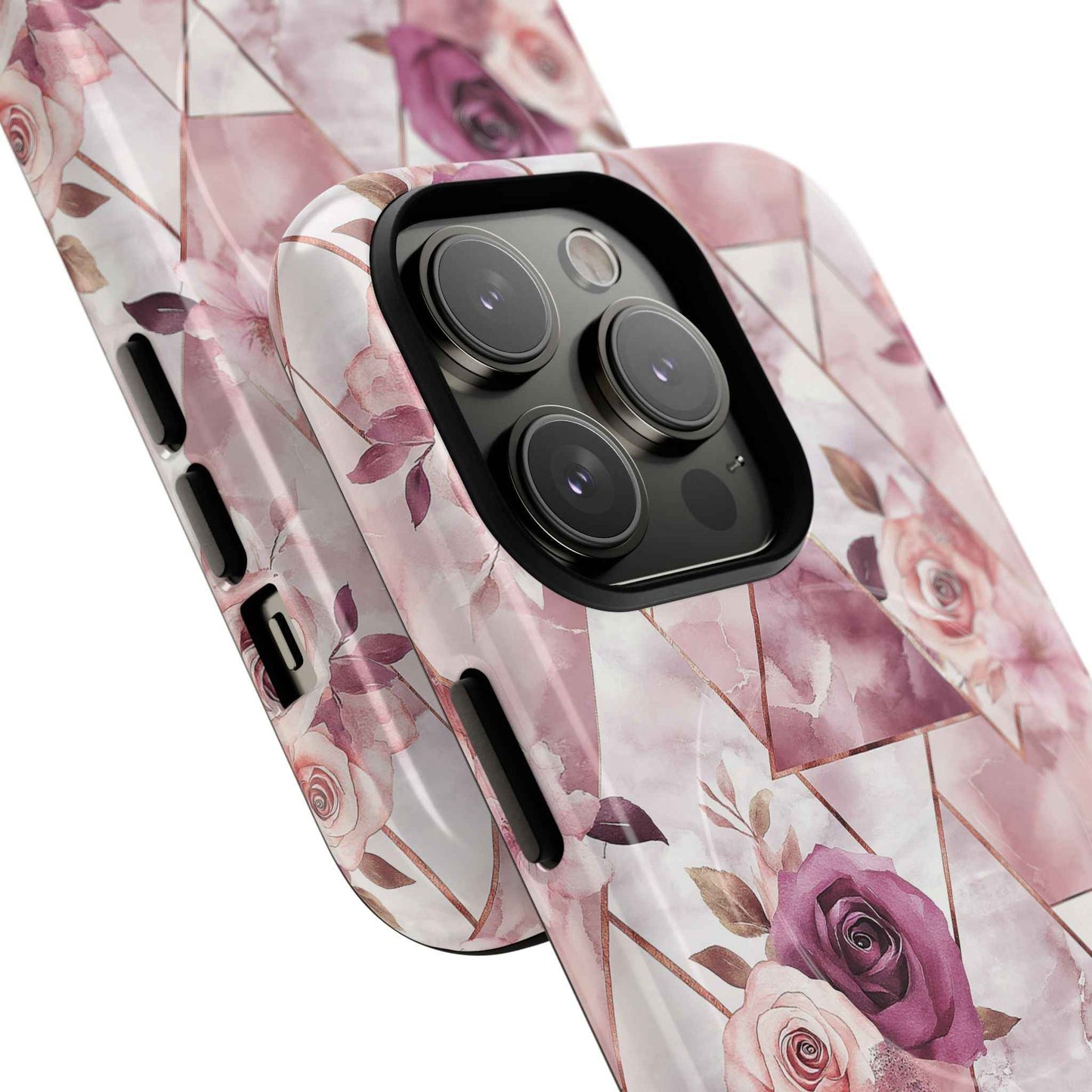 Royal Floral in Plum Chevron - iPhone Magsafe Case