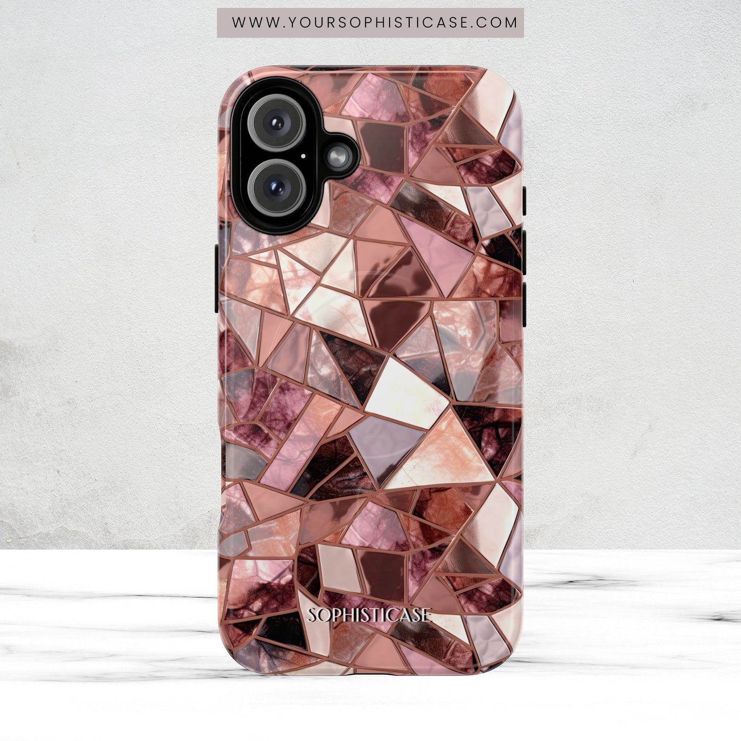 Rose' Runway in Merlot Mosaic - Magsafe Case