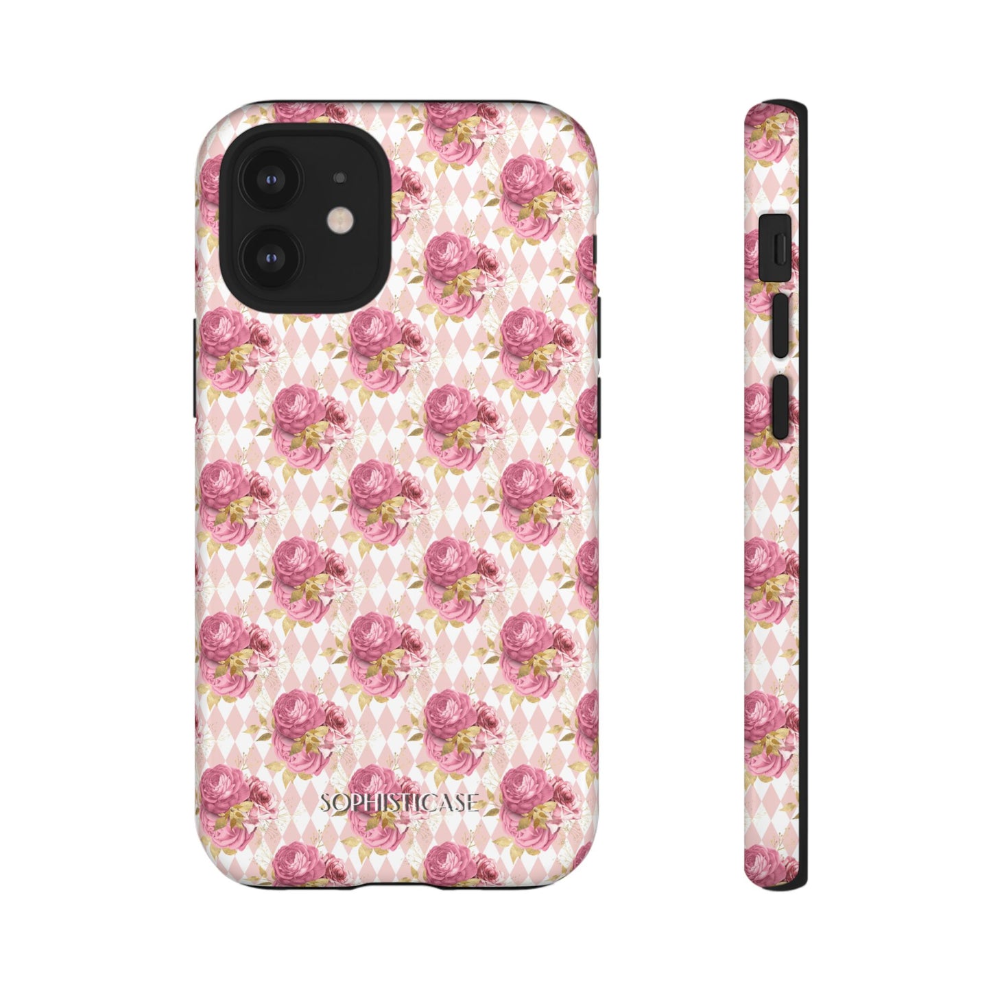 Rose Diamond Romance in Sienna - iPhone Case