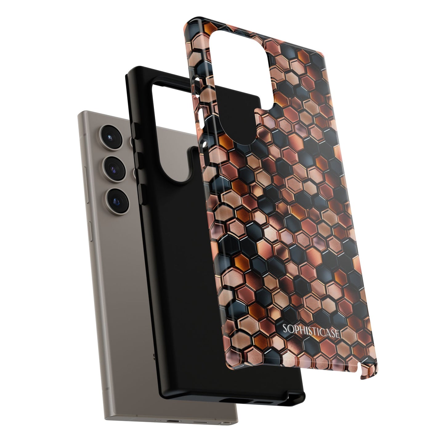 Rose' Runway in Honeycomb Mosaic - Tough Phone Case