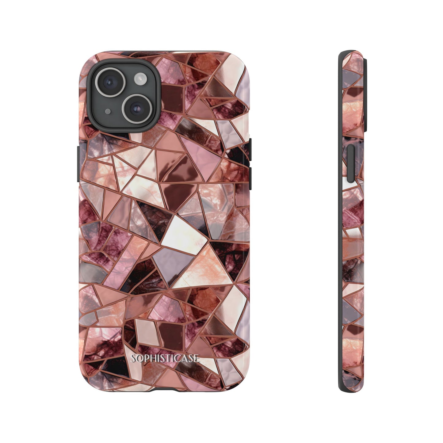 Rose' Runway in Merlot Mosaic - Tough Phone Case