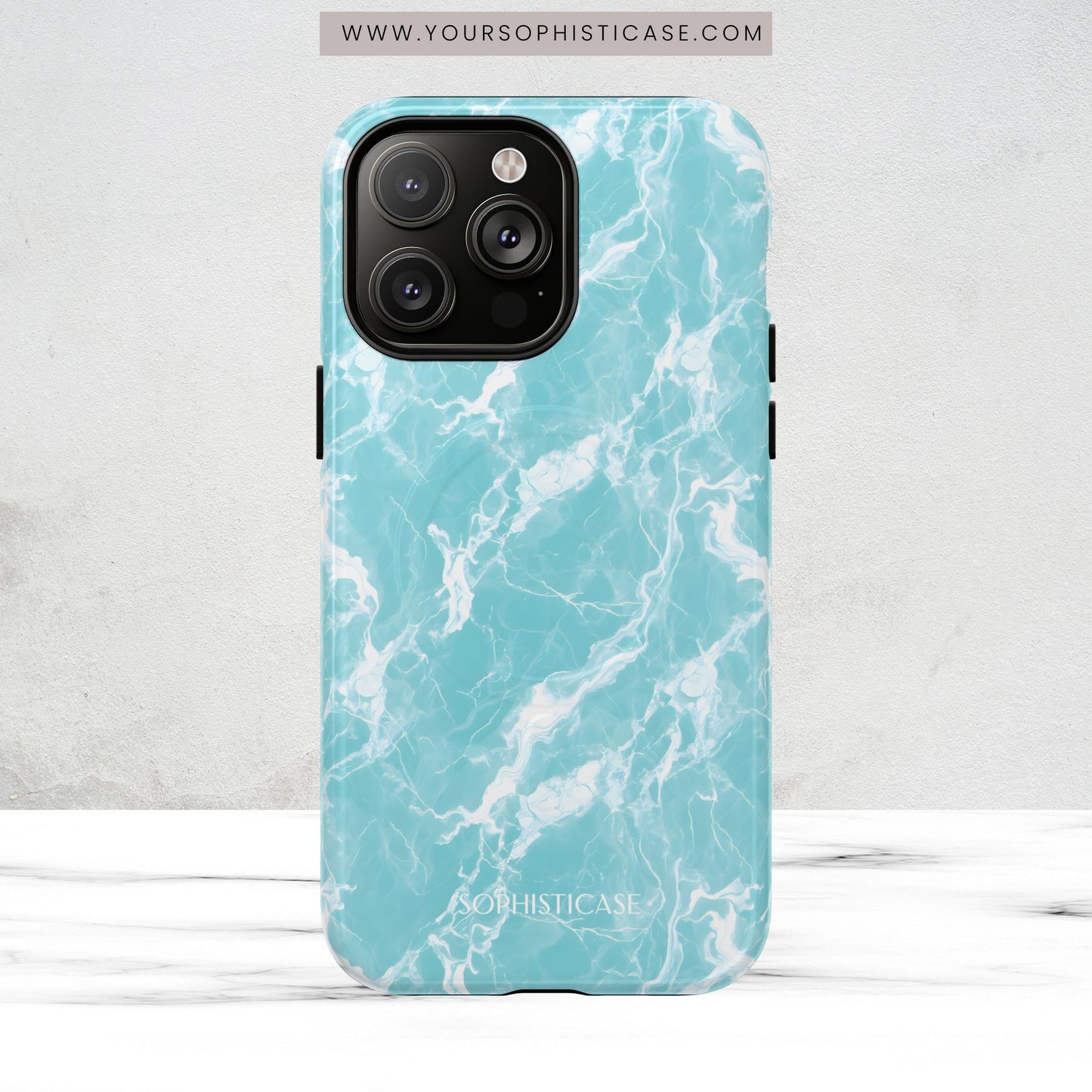 Marble Crush in Aqua - Magsafe Case