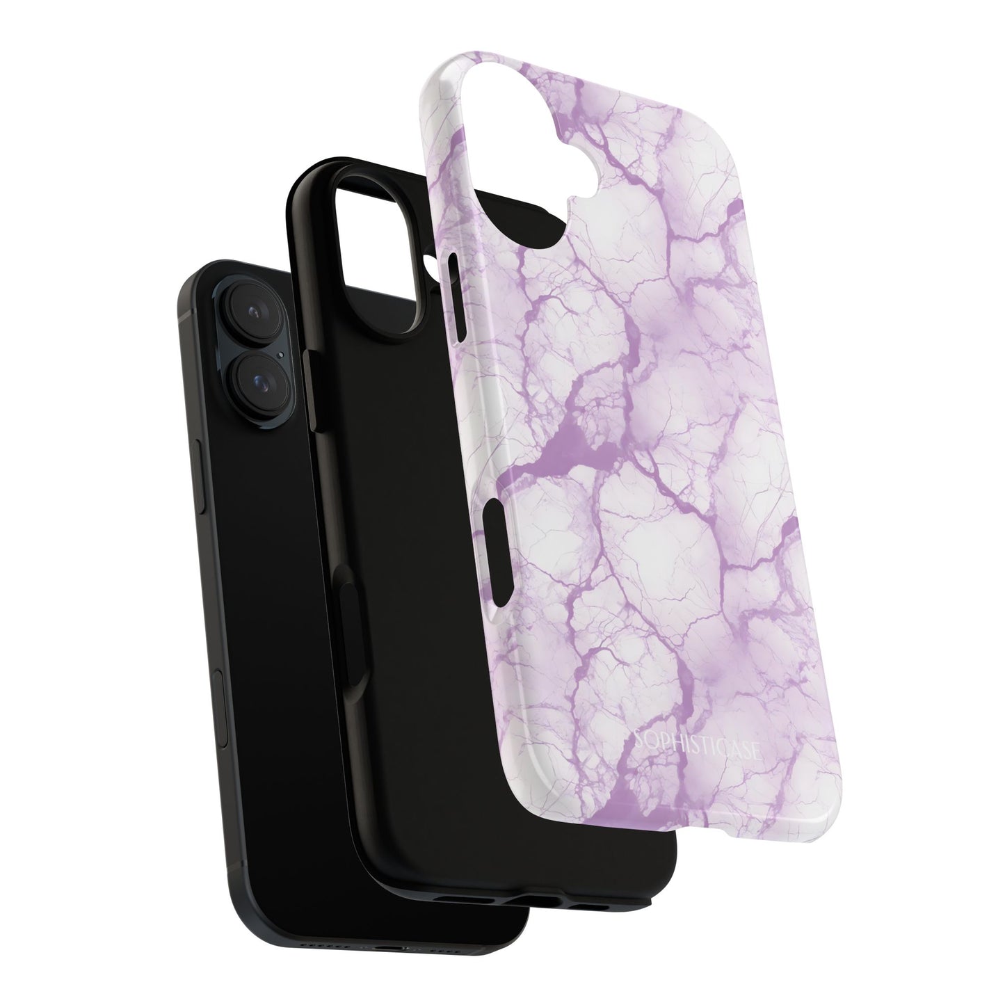 Marble Opulence in Purple - iPhone Case