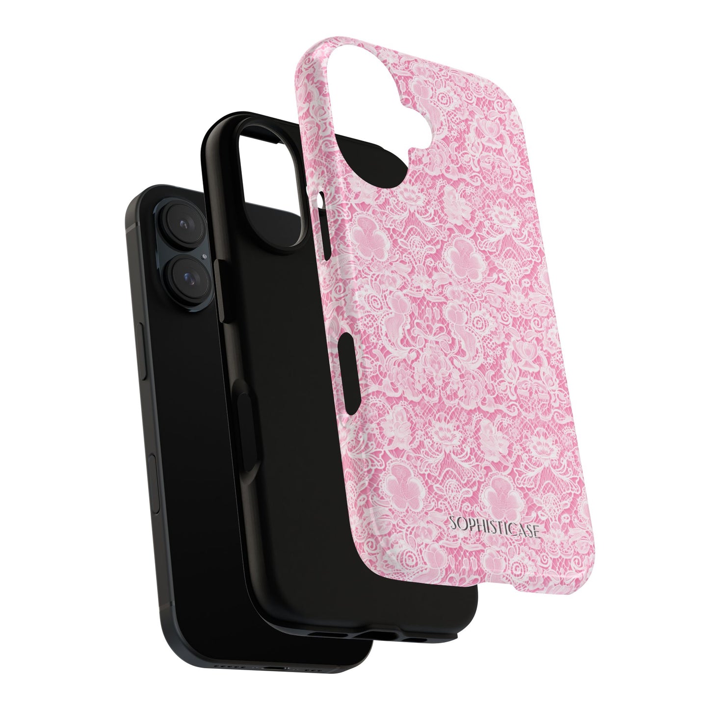 Luxe Lace in Pink - iPhone Case