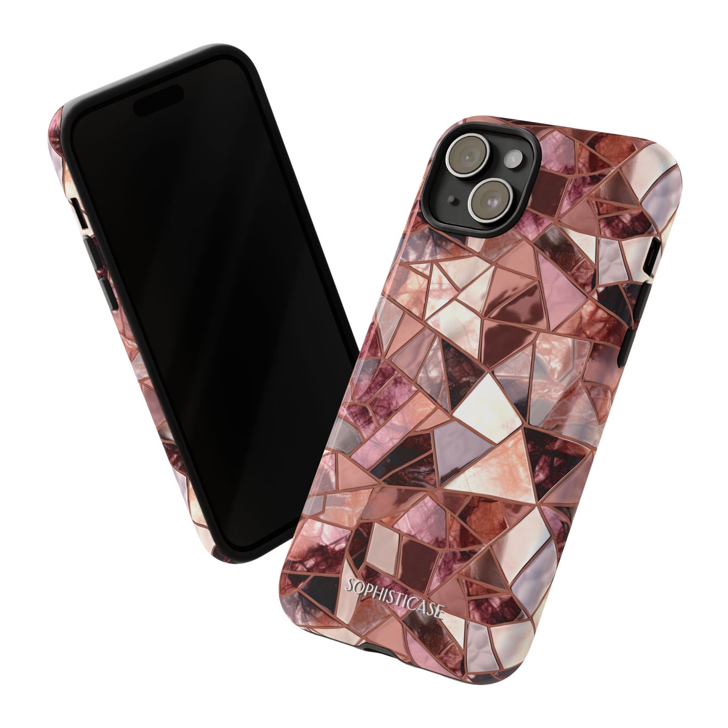 Rose' Runway in Merlot Mosaic - Tough Phone Case