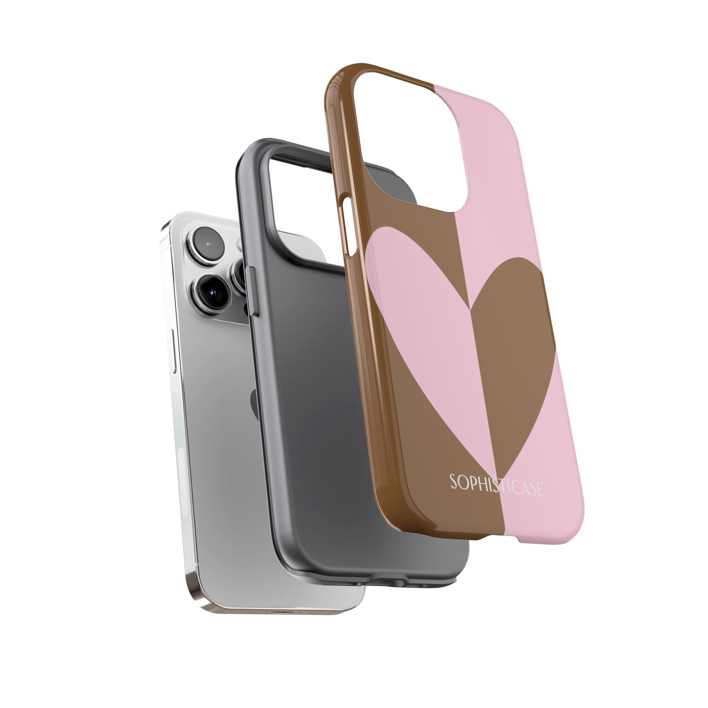 Be Mine in Pink and Brown - iPhone Case