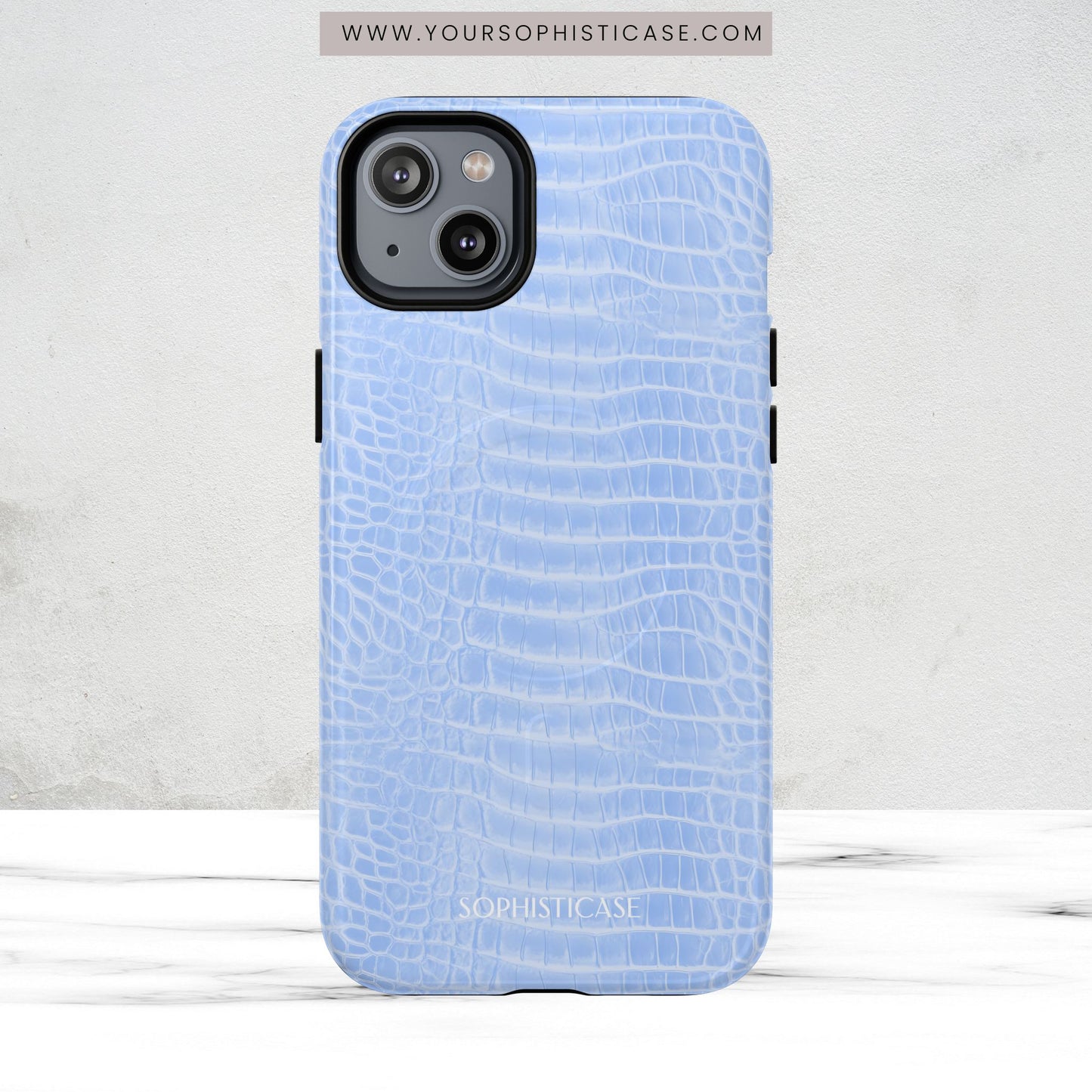 Luxe Leather in Blue - Magsafe Case