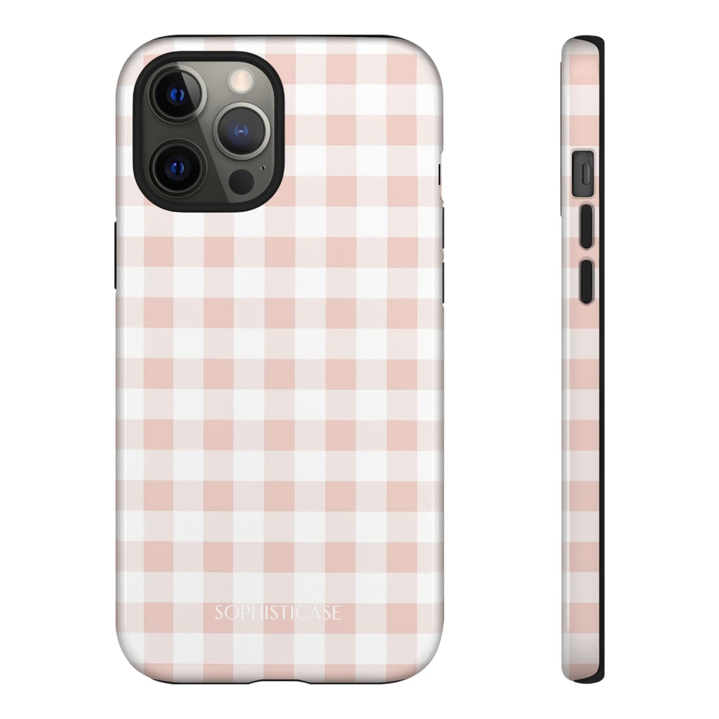 Gingham in Neutral Beige - Tough Phone Case