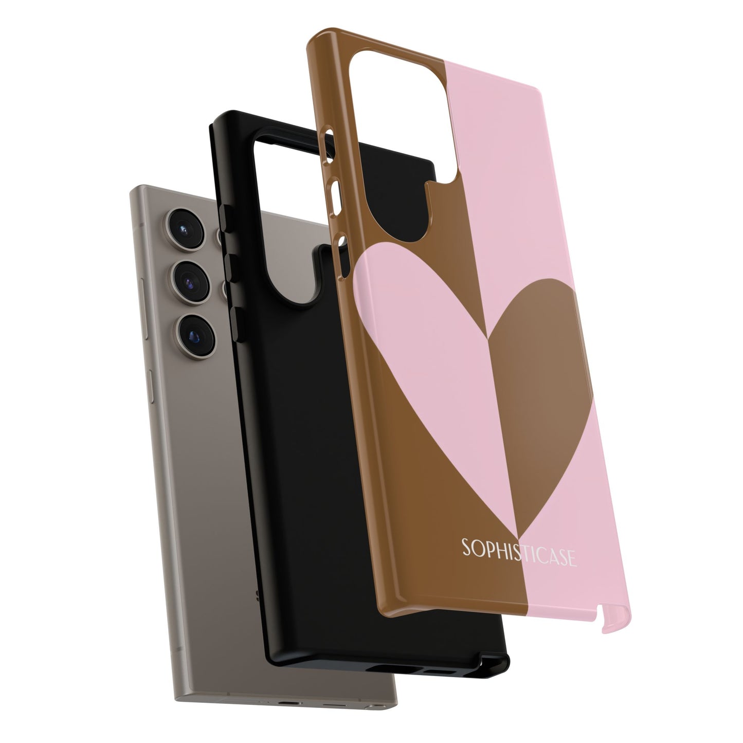 Be Mine in Pink and Brown - Tough Phone Case for Samsung Galaxy - Sophisticase