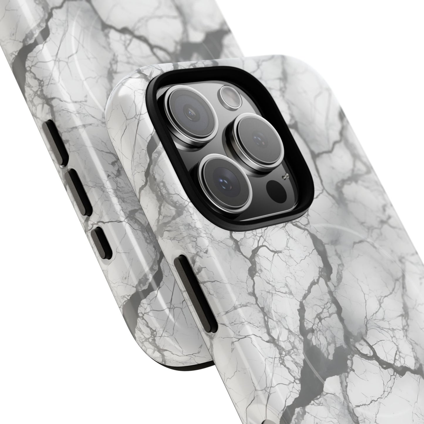 Marble Opulence in Charcoal Grey - Magsafe Case