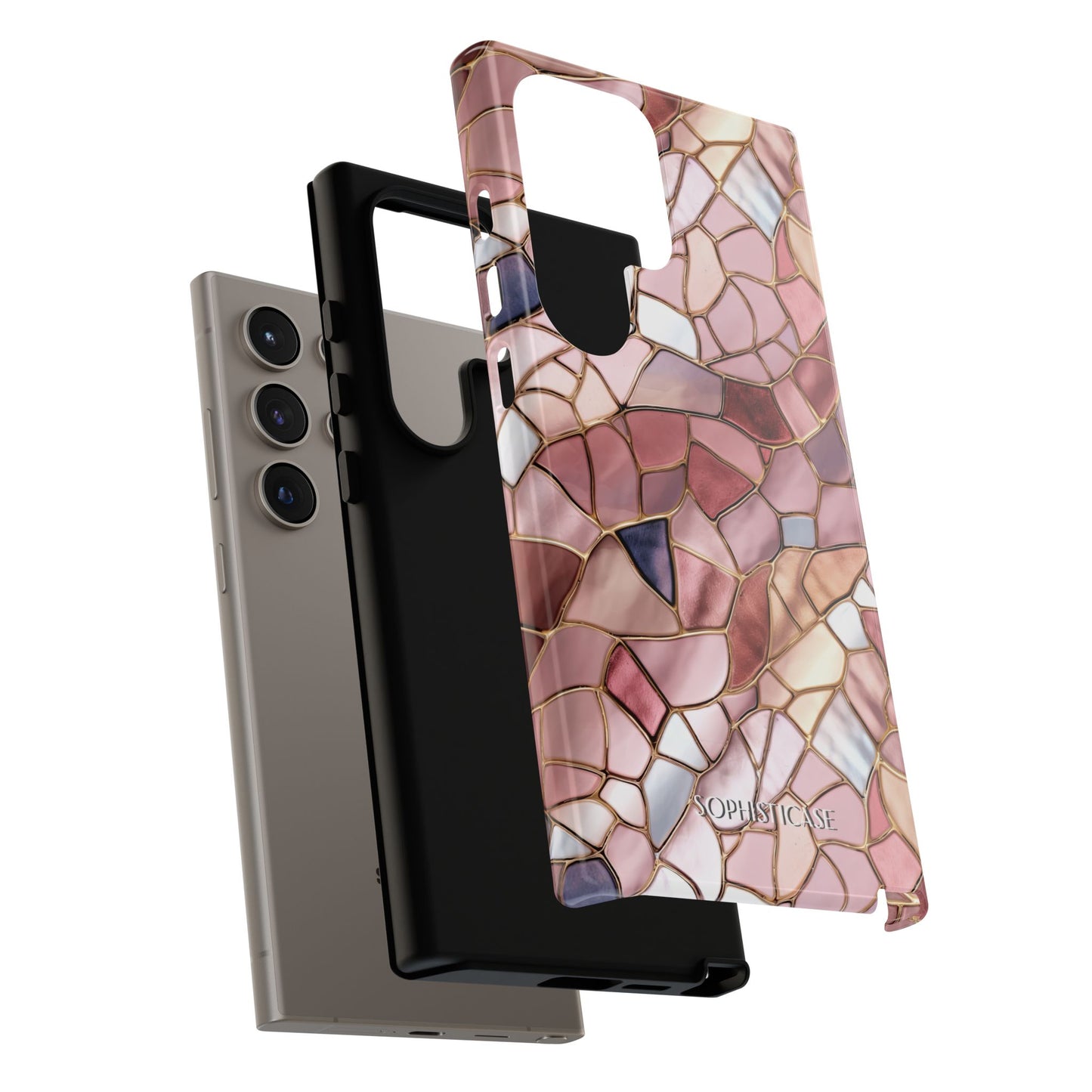 Rose' Runway in Pink Mosaic - Tough Phone Case