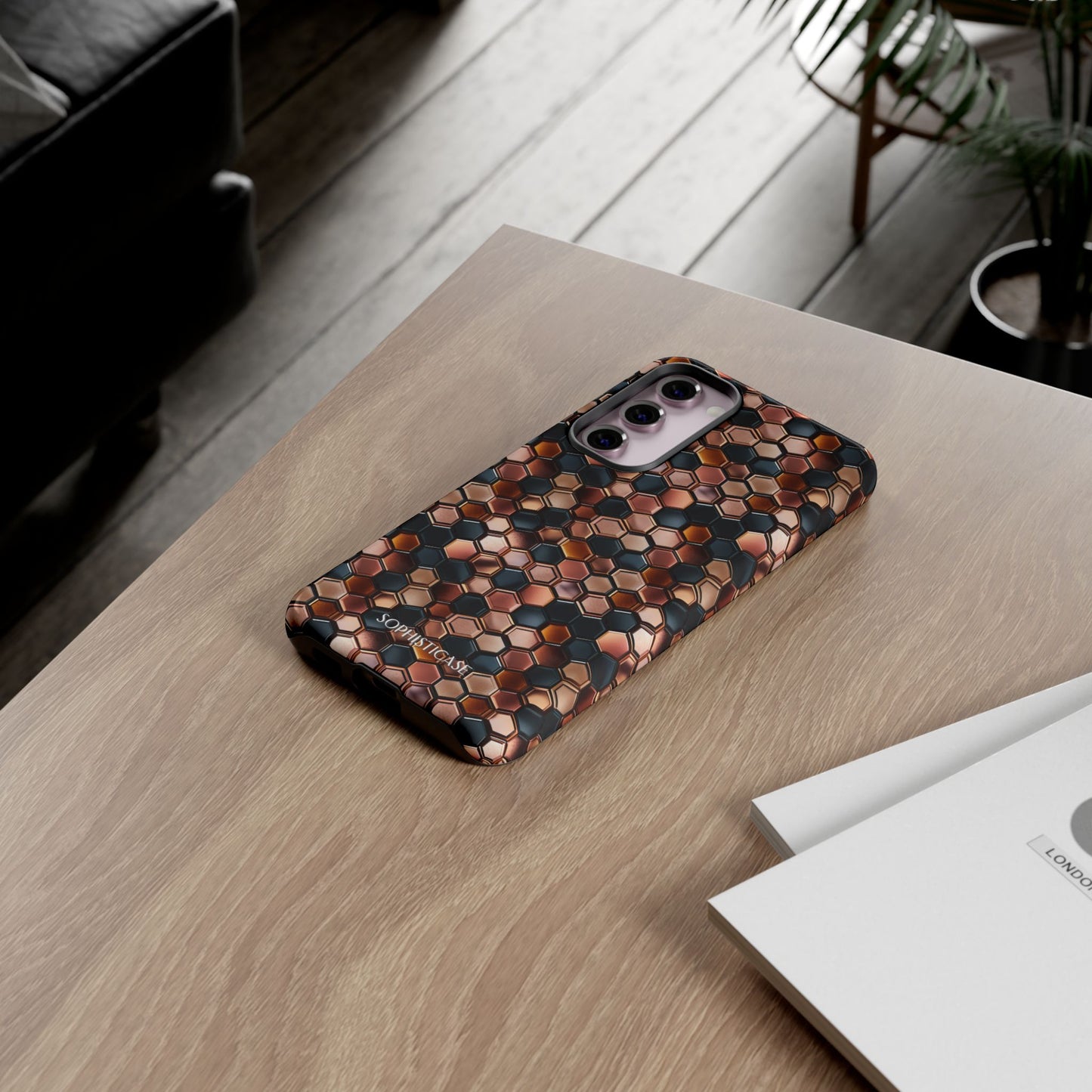 Rose' Runway in Honeycomb Mosaic - Tough Phone Case