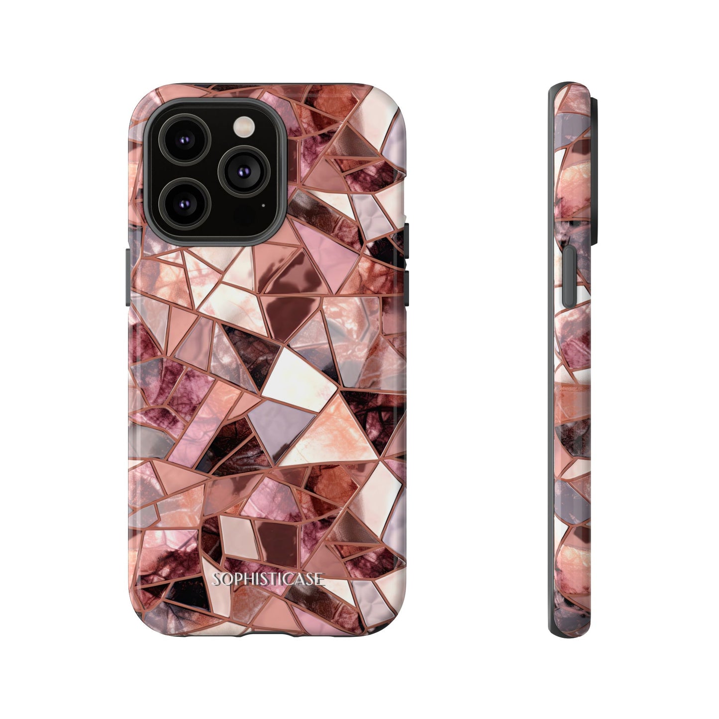 Rose' Runway in Merlot Mosaic - Tough Phone Case